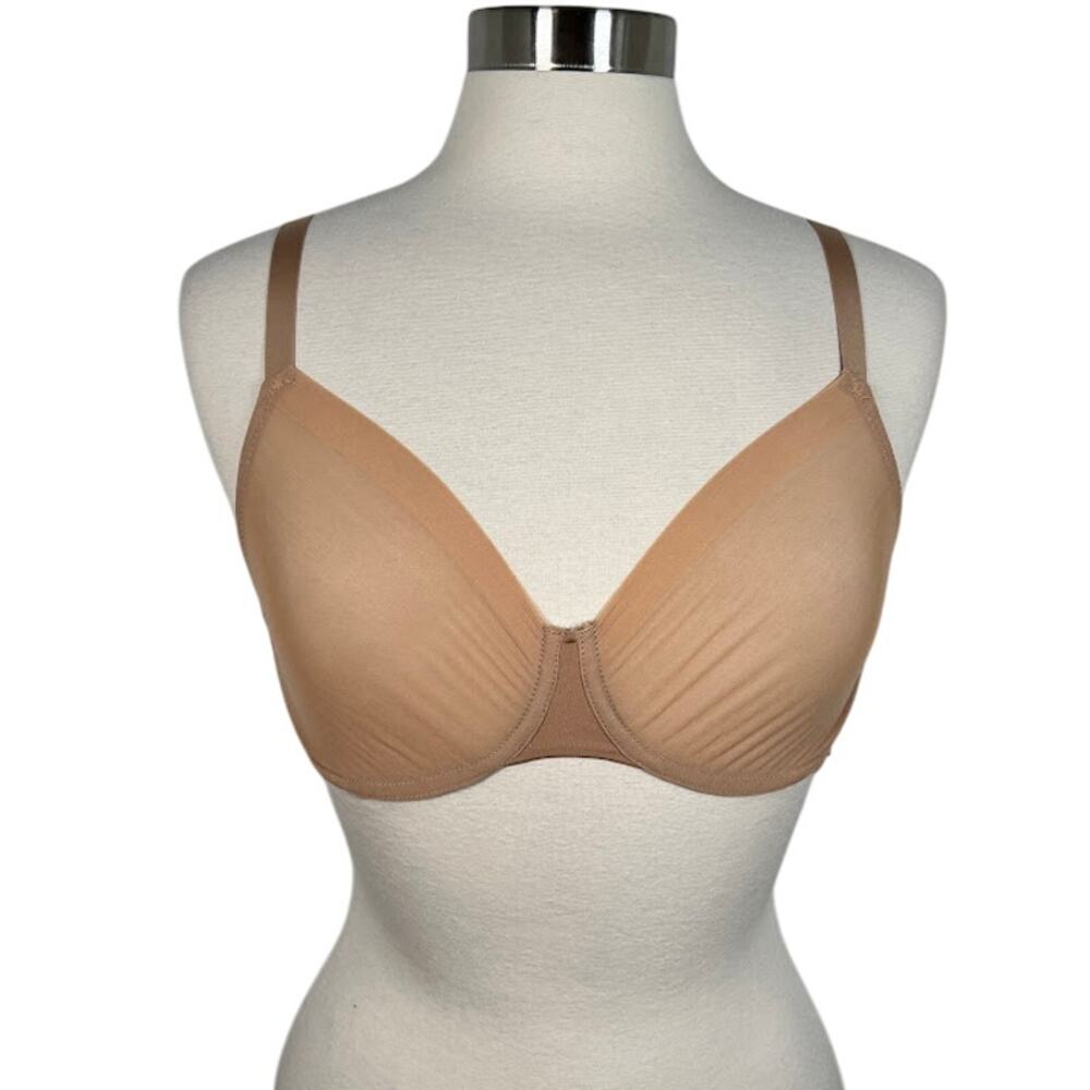 Skims Sheer Unlined Demi Bra 34dd Ochre Underwire… - image 3